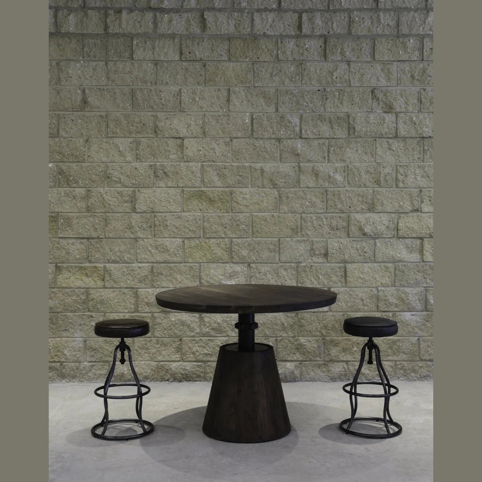 Bronx Crank Dining Table - Vinegar Matte
