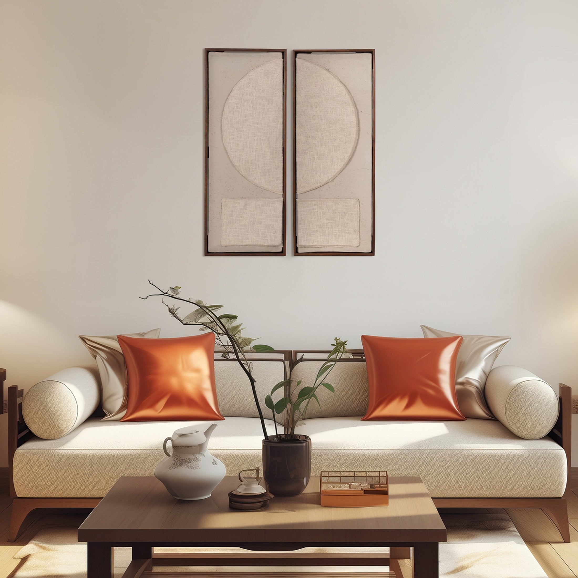 Ecomix Fabric Wall Decor, Cream (Set of 2)-thumbmail-6
