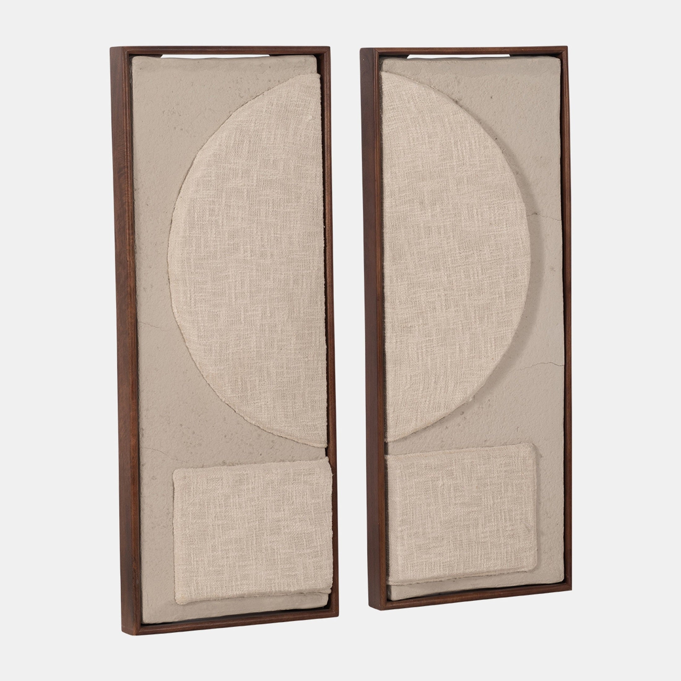 Ecomix Fabric Wall Decor, Cream (Set of 2)-thumbmail-2