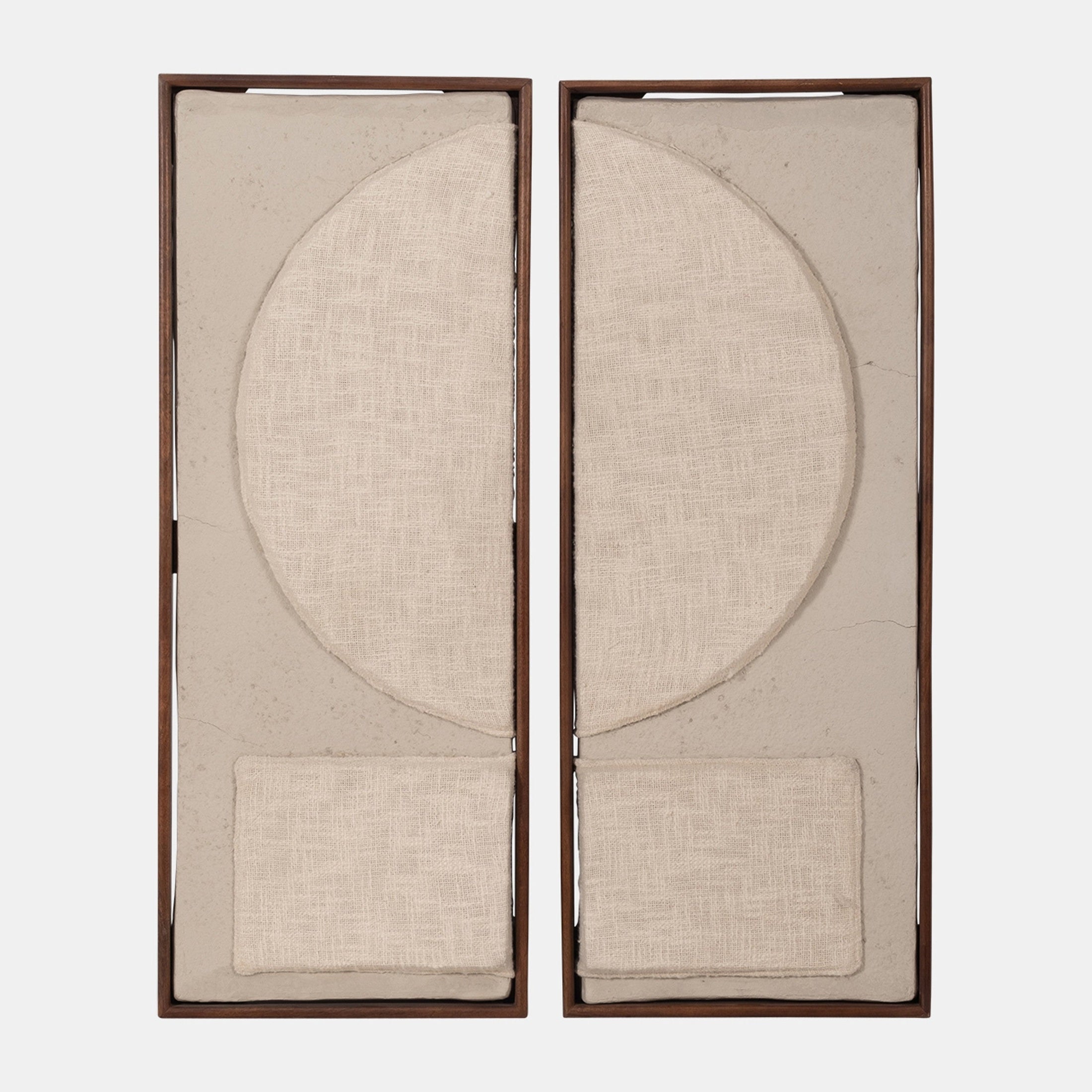 Ecomix Fabric Wall Decor, Cream (Set of 2)-thumbmail-1