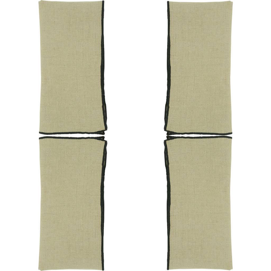 Stonewashed Stitch Border Table Napkins (Set of 4)