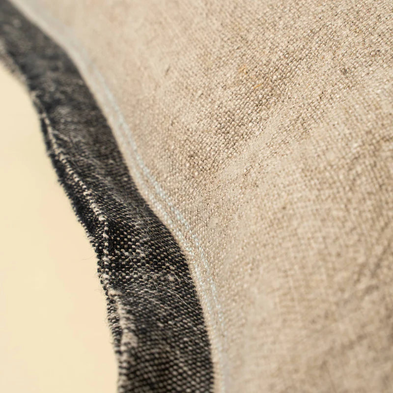 20x20 Selvage Linen Pillow, Charcoal