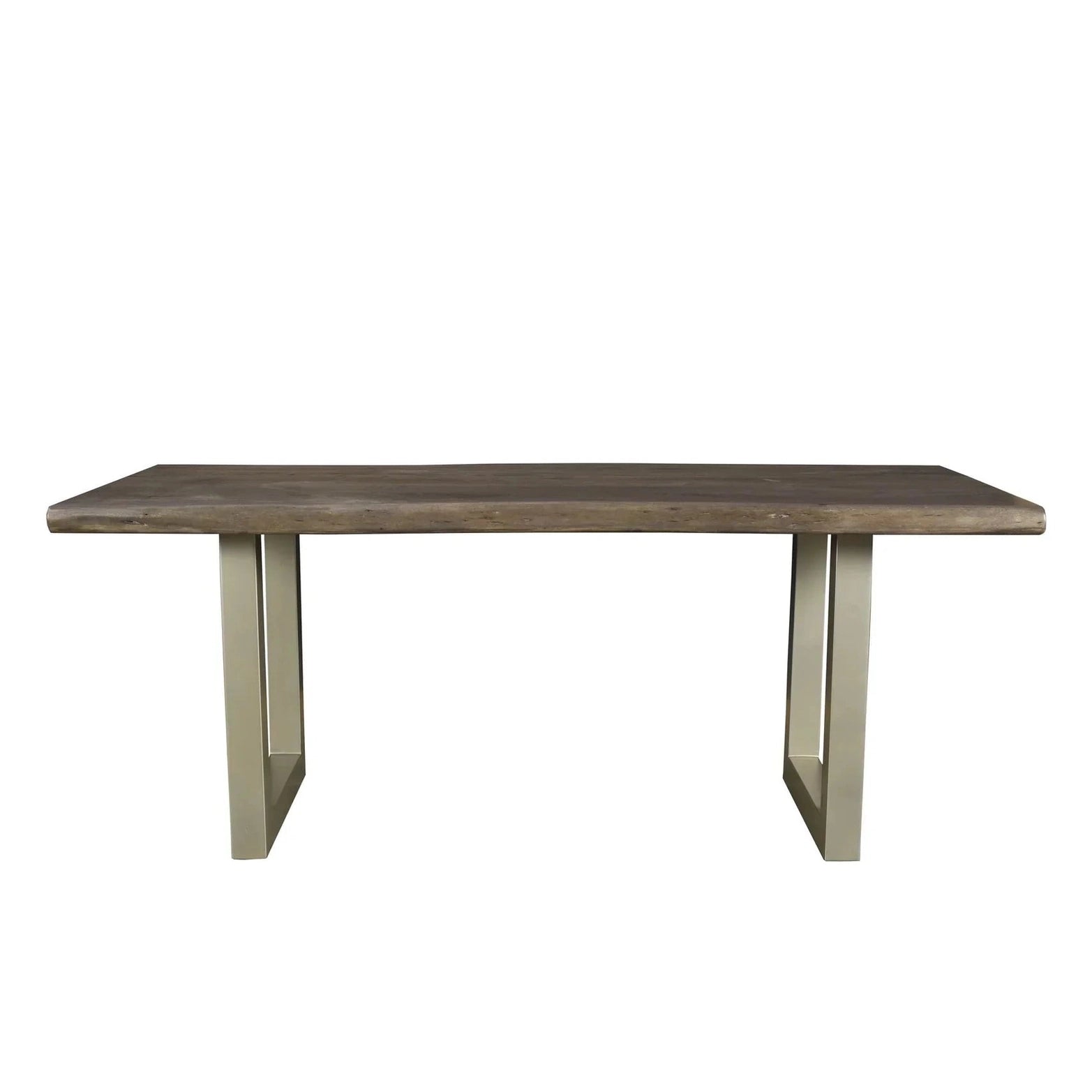 TAJ Large Dining Table - Vinegar Matte Top/ U Tube Metal Base