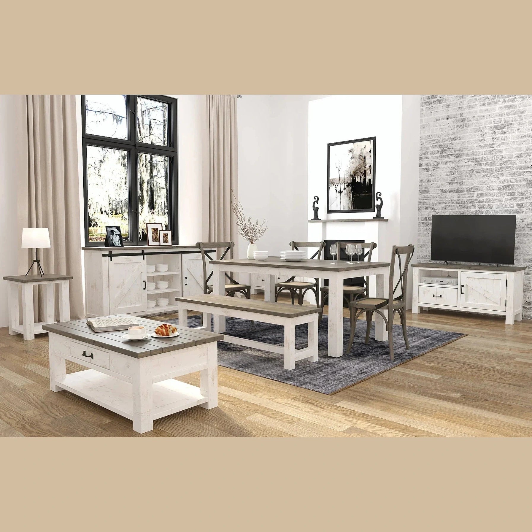 Provence Large Extension Dining Table (71"/86")