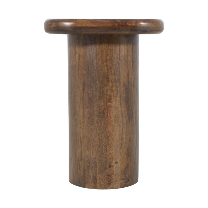 Mork Solid Mango Wood Chairside Table-thumbmail-1