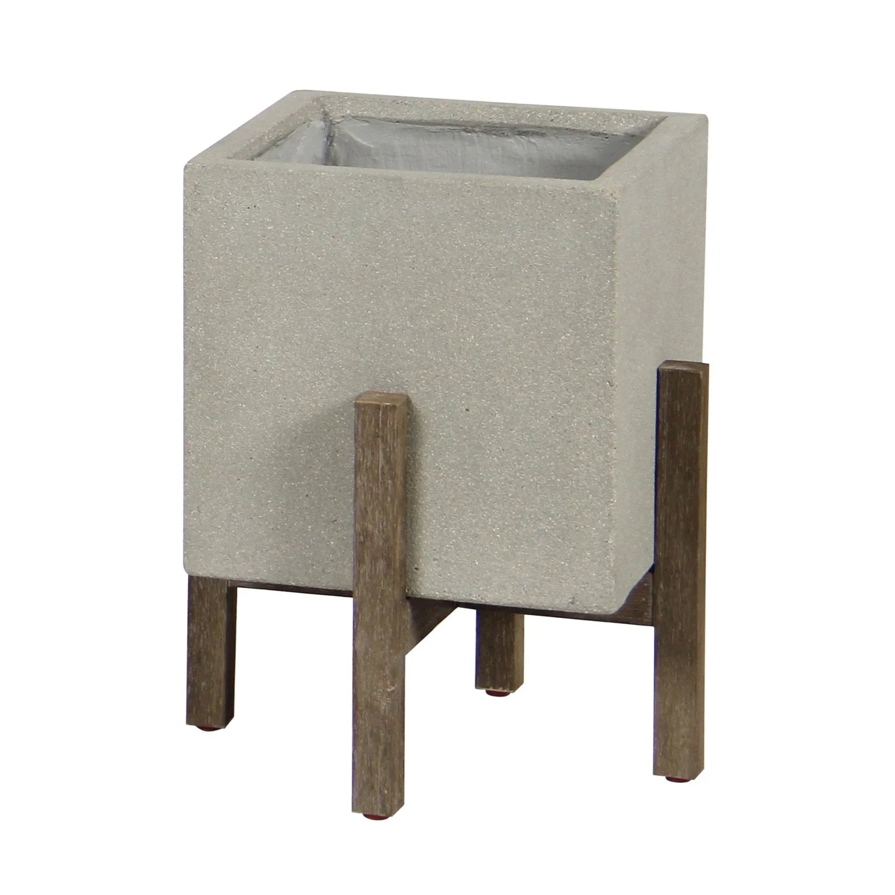 Patio Square Standing Pot - Natural Stone-thumbmail-1