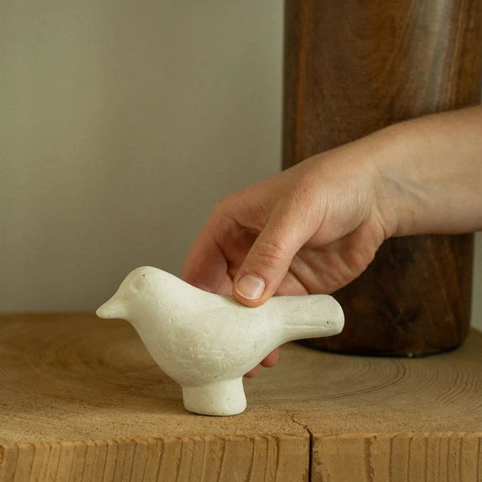 Paper Mache Bird Statuette