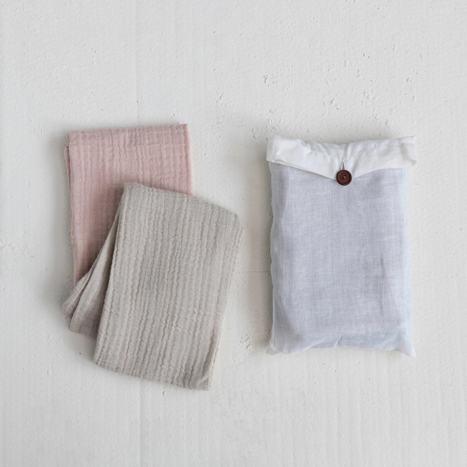 Cotton Double Cloth Tea Towels - Set of 2 in Bag
