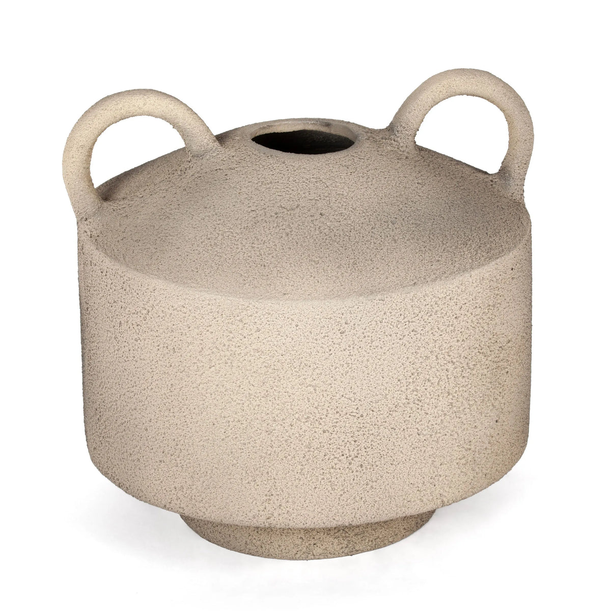 Zoey Metal Table Vase, Large Mud
