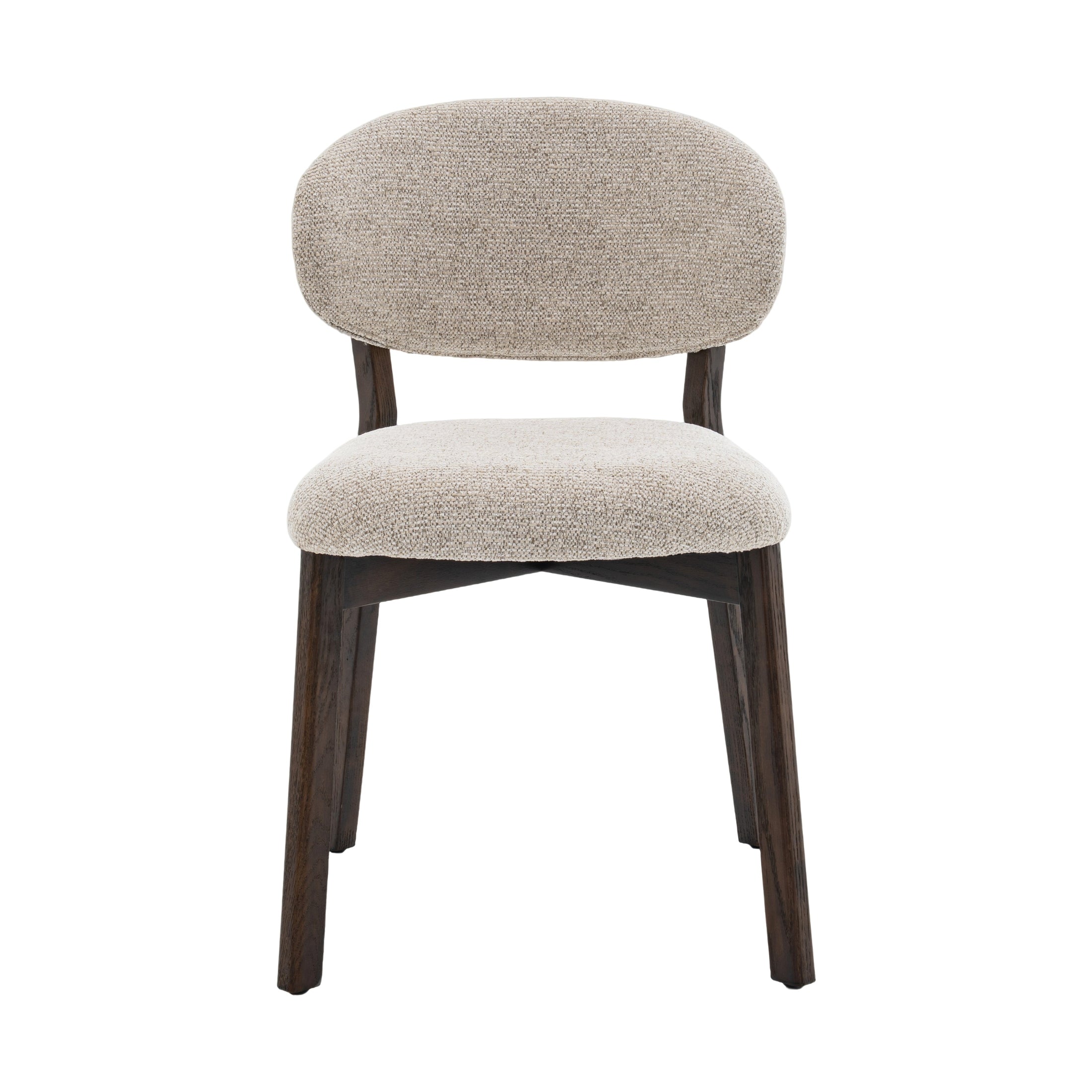 Luna Dining Chair – Upholstered Seat with Oak Wood Frame