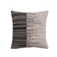 18" Square Cotton Jacquard Pillow w/ Jute Embroidery