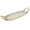 Rattan Wrapped Ceramic Platter S