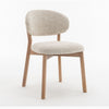 Luna Dining Chair – Upholstered Seat with Oak Wood Frame