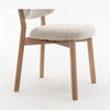 Luna Dining Chair – Upholstered Seat with Oak Wood Frame