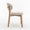 Luna Dining Chair – Upholstered Seat with Oak Wood Frame