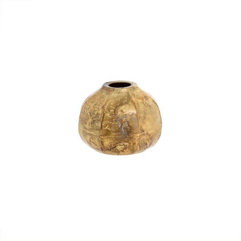 Cobblestone Vase S, Gold Crackle
