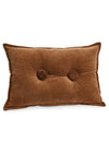 CUSHION BUBBLE FILLED COTTON VELVET BROWN 14X20