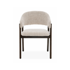Fiol Dining Chair – Beige Upholstery & Dirty Oak Wood Frame