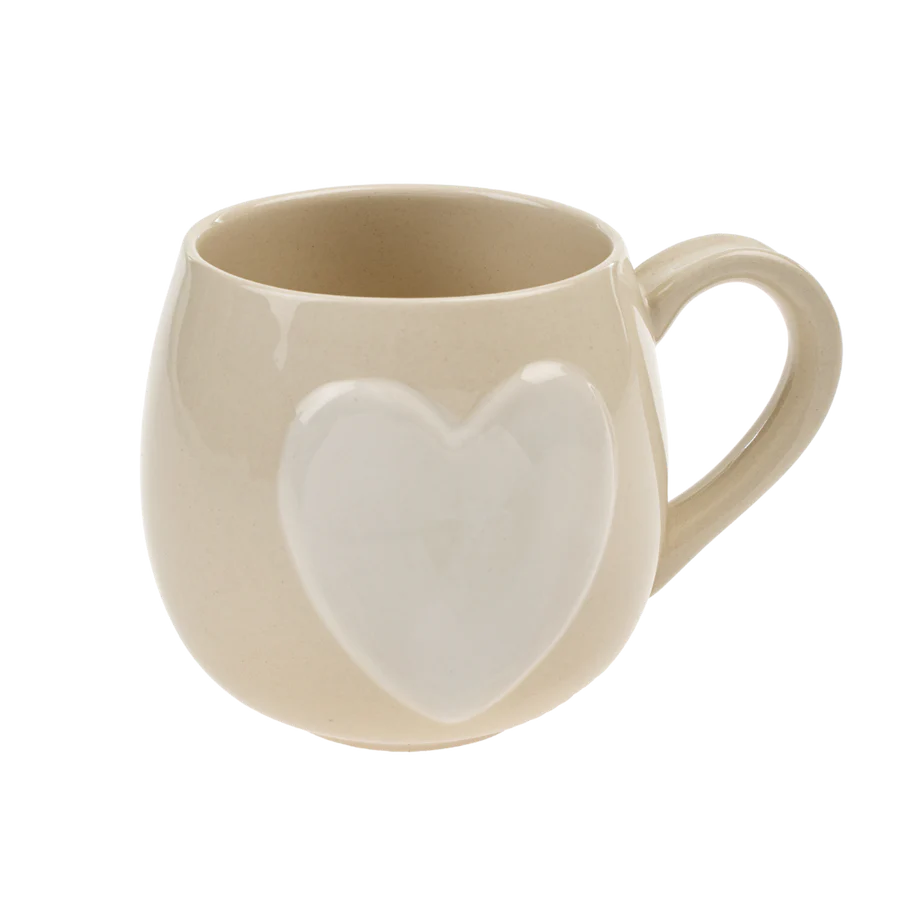 Big Heart Mug, Cream/White