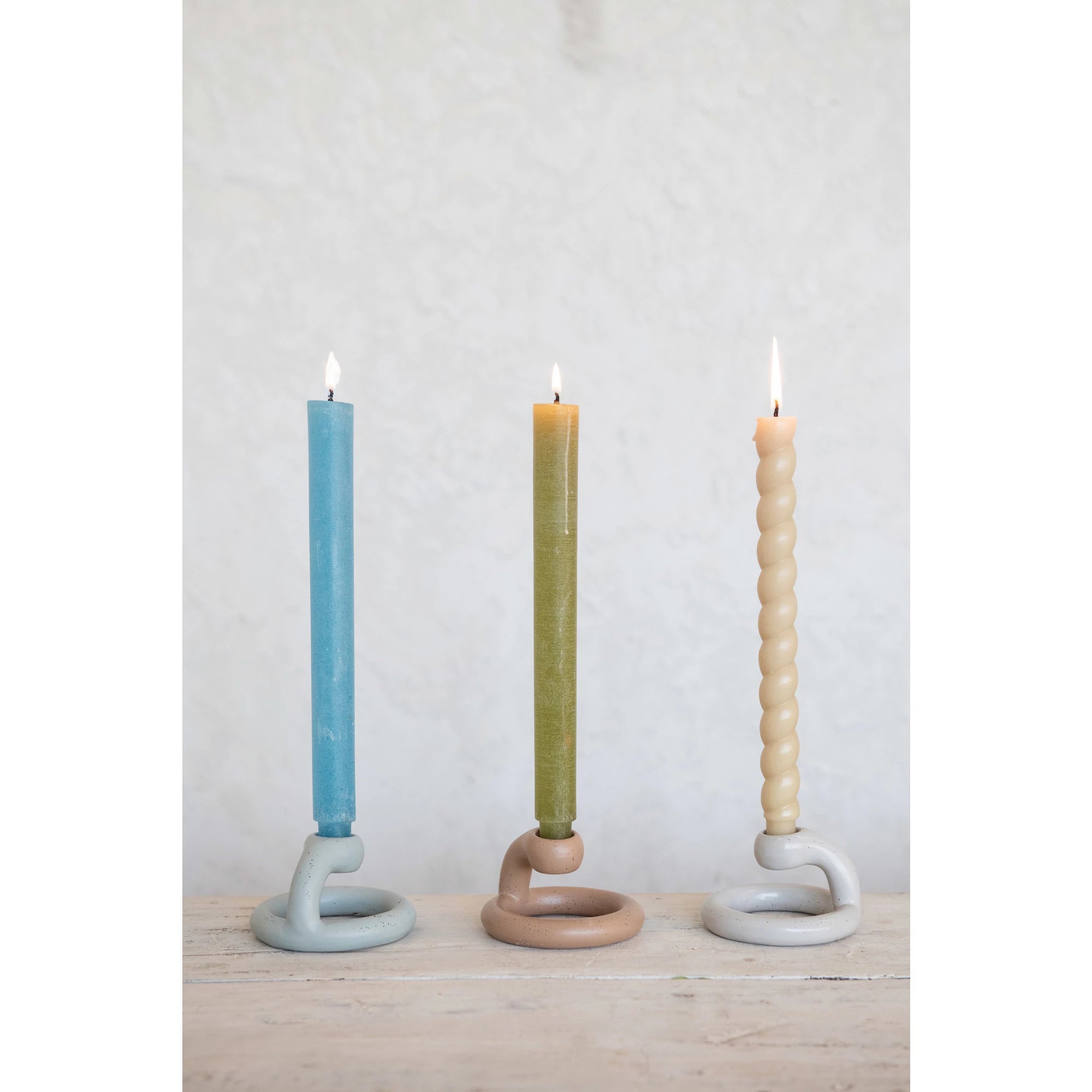 Unscented Twisted Taper Candles in Box, Set of 2