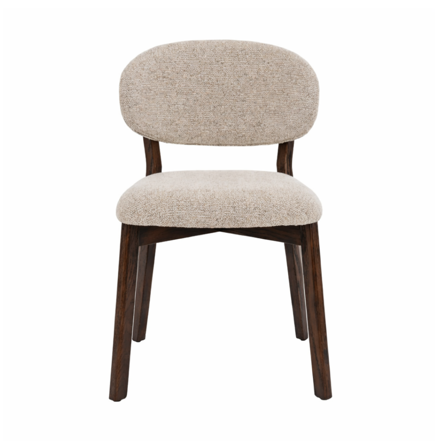 Luna Dining Chair – Upholstered Seat with Oak Wood Frame