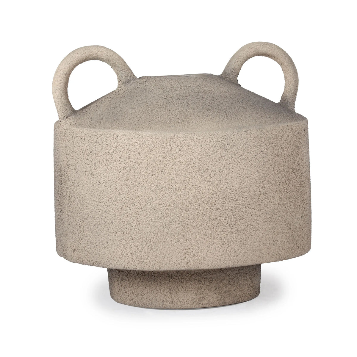 Zoey Metal Table Vase, Large Mud