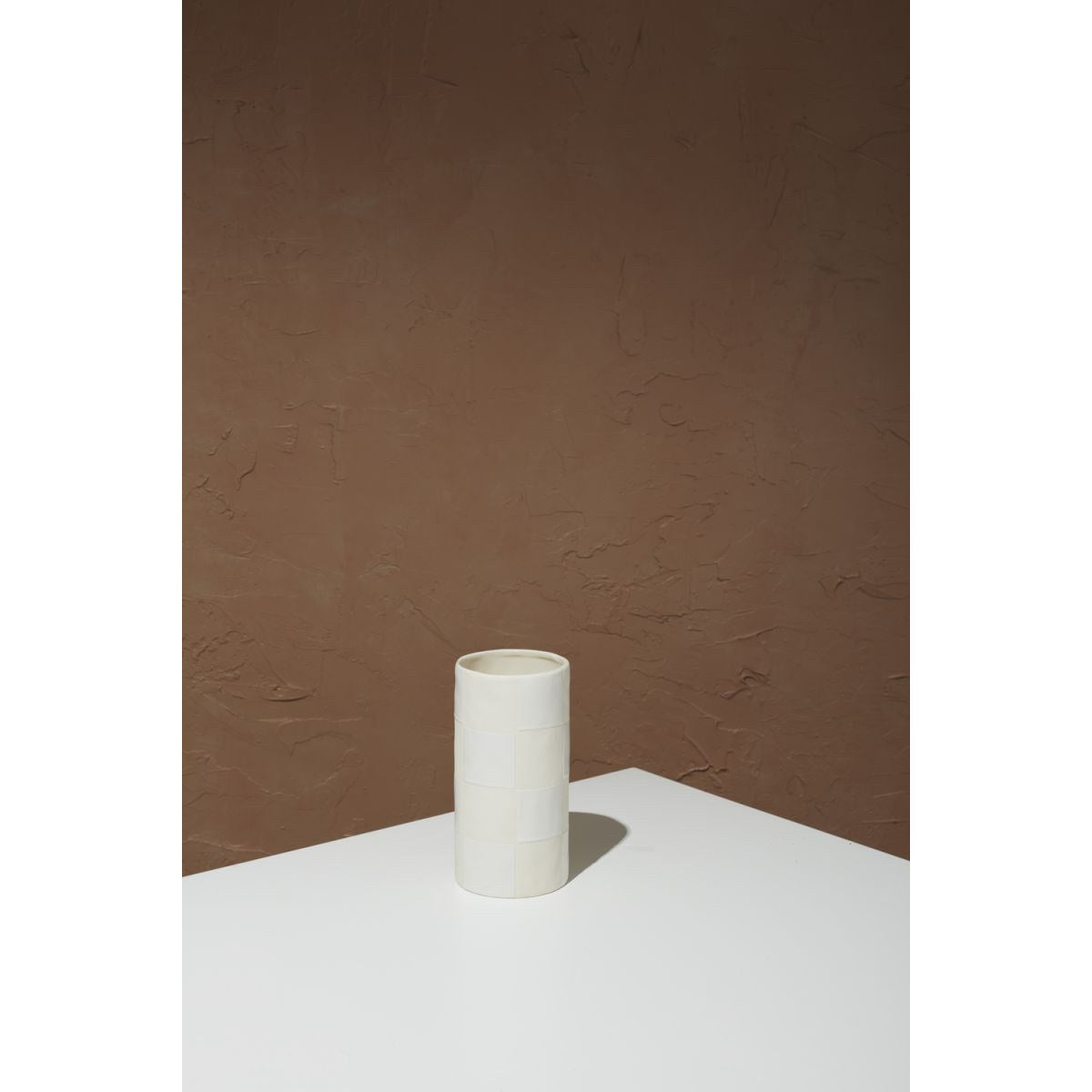 Checkerboard Vase - WHITE