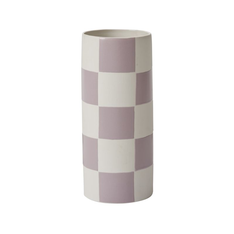 Checkerboard Vase - Purple