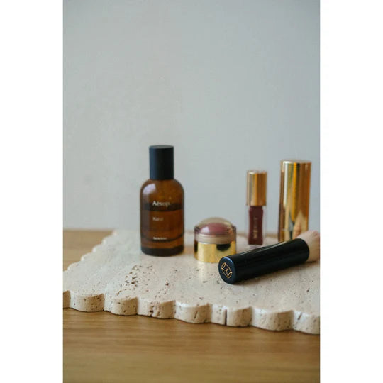 Travertine Scalloped Rectangular Tray