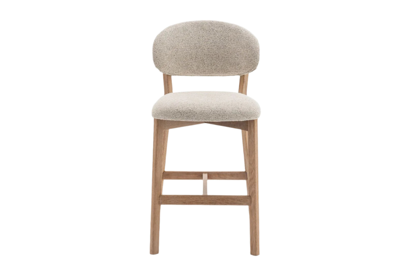 Luna Natural Oak Counter Stool - Beige