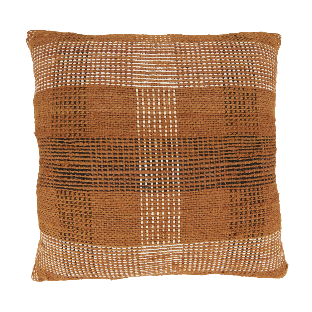 Plaid Pillow Rust