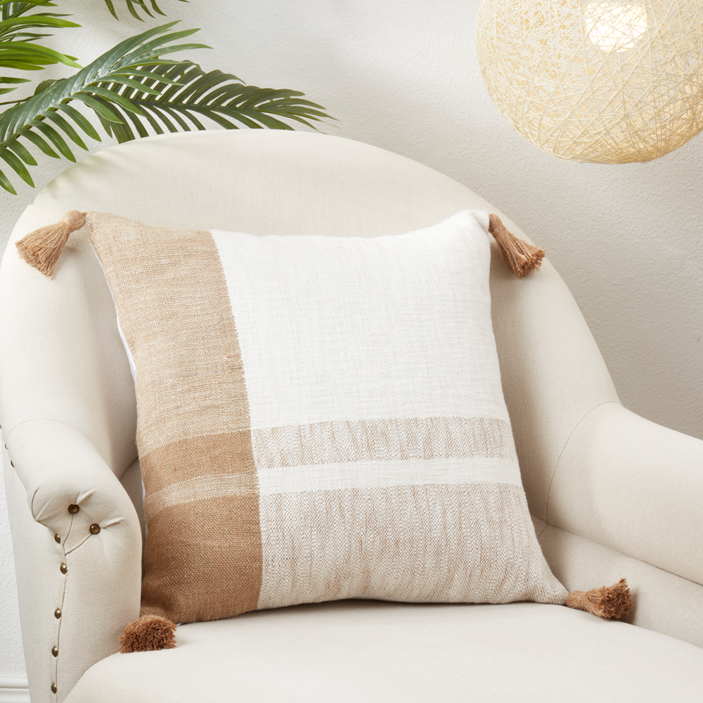 Large Plaid Pillow