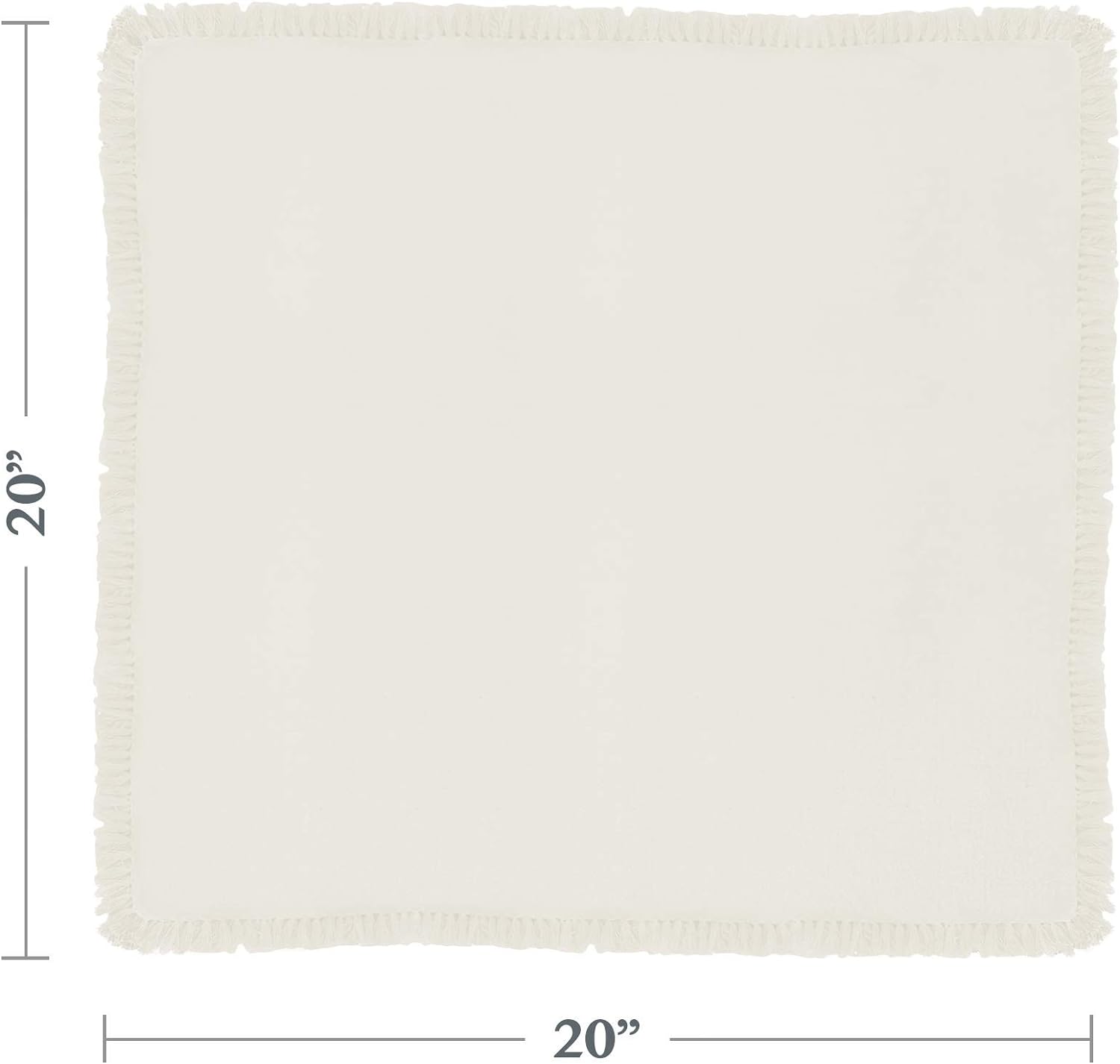 Fringed Design Napkin (Set of 4) - Off White