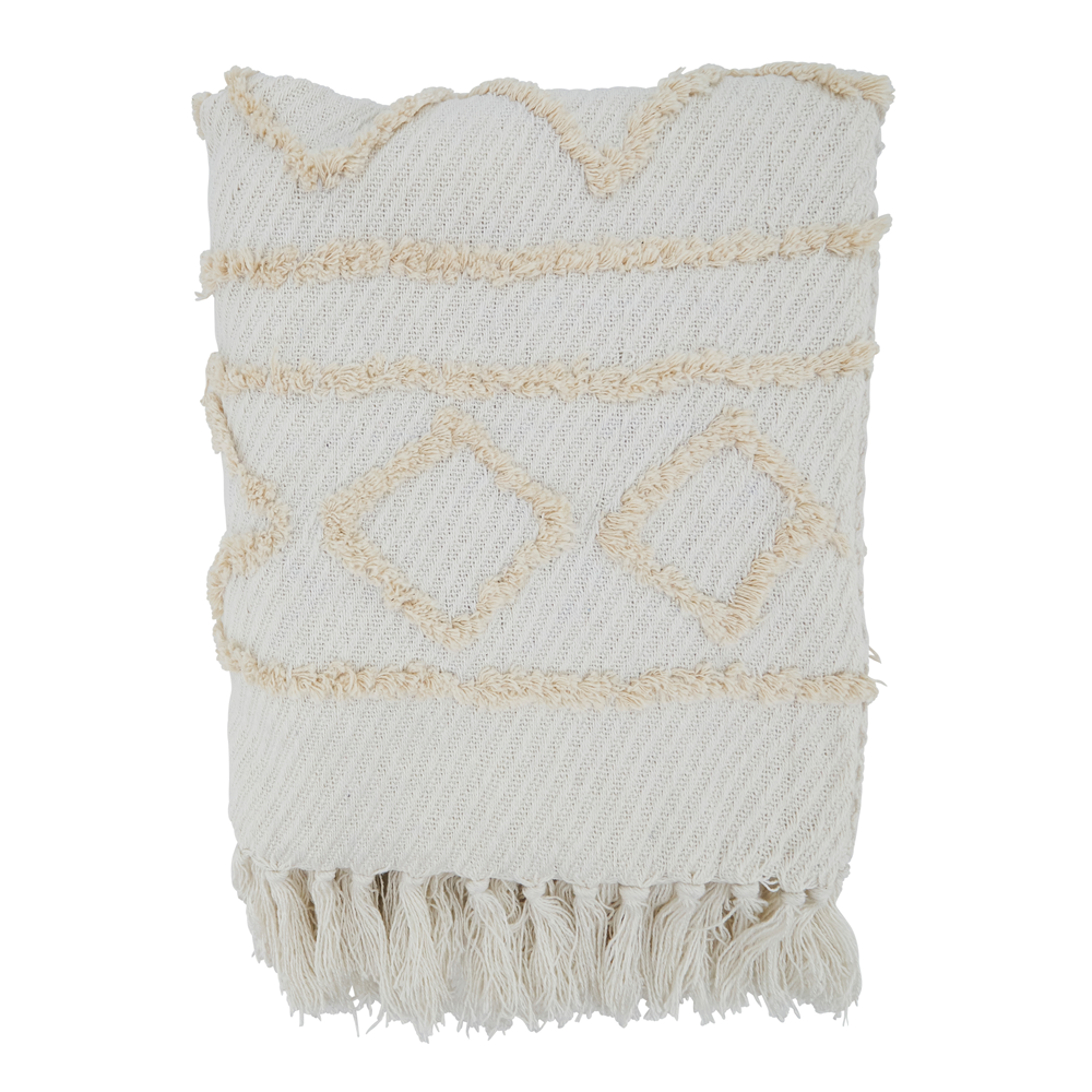 Diamond Embellished Throw Ivory-thumbmail-1