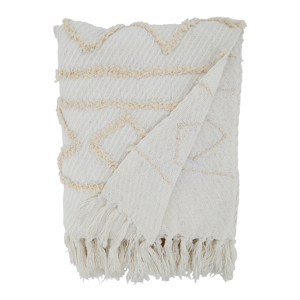 Diamond Embellished Throw Ivory-thumbmail-2