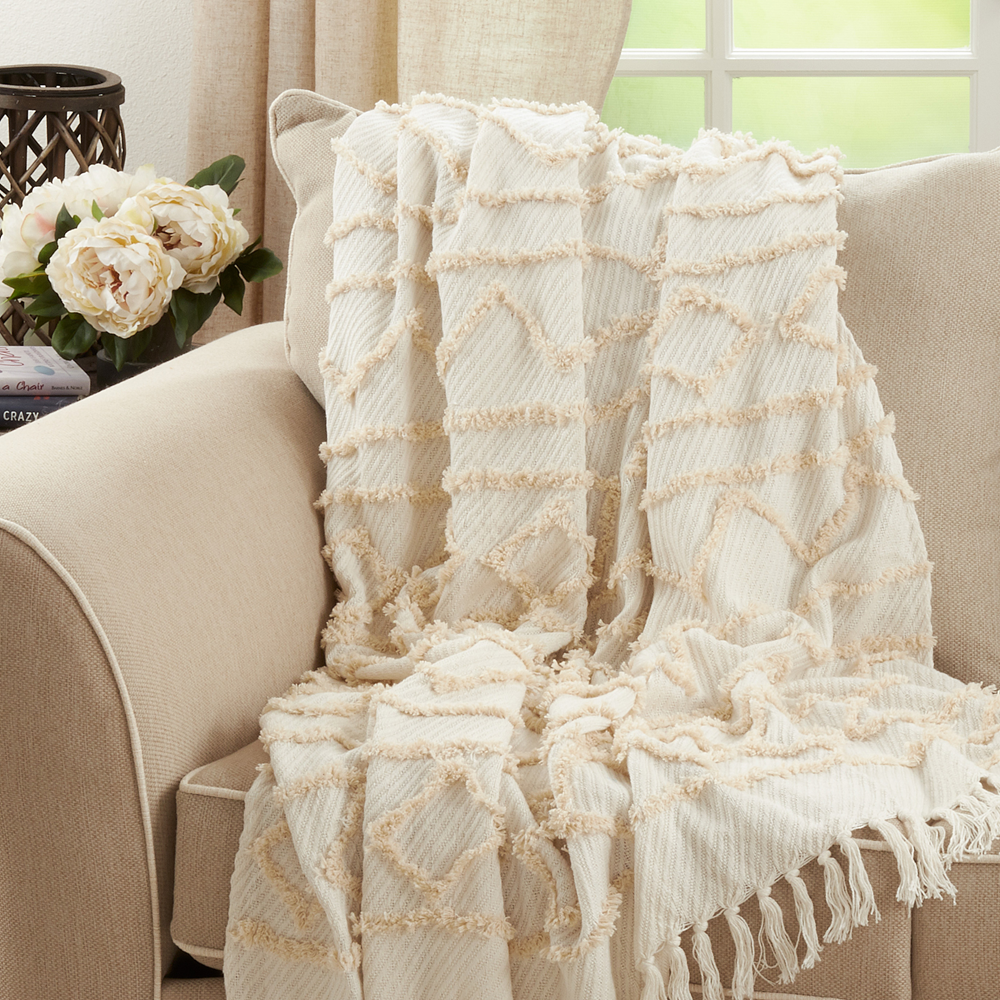 Diamond Embellished Throw Ivory-thumbmail-3