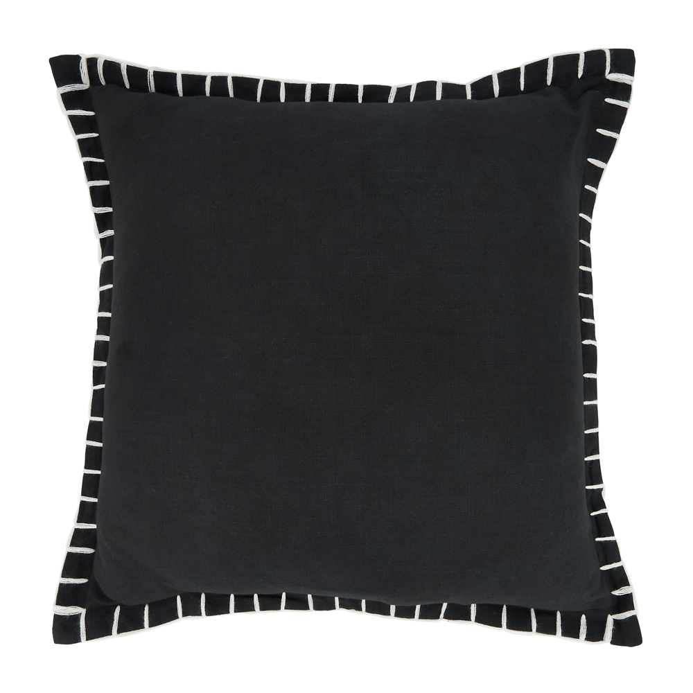 Chunky Whip Stitch Pillow Black-thumbmail-1