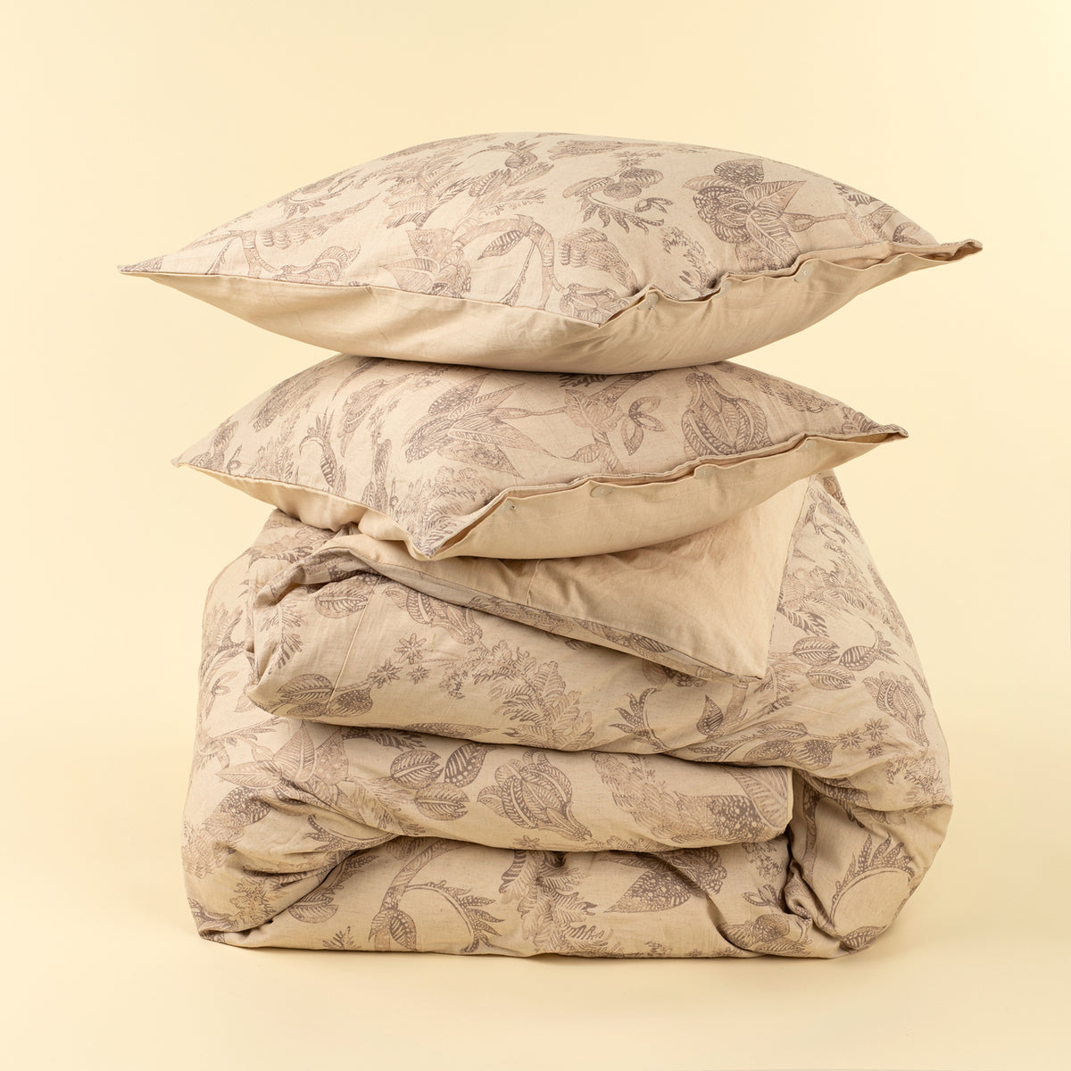 Meadowlark Queen Duvet Set, Brown-thumbmail-1