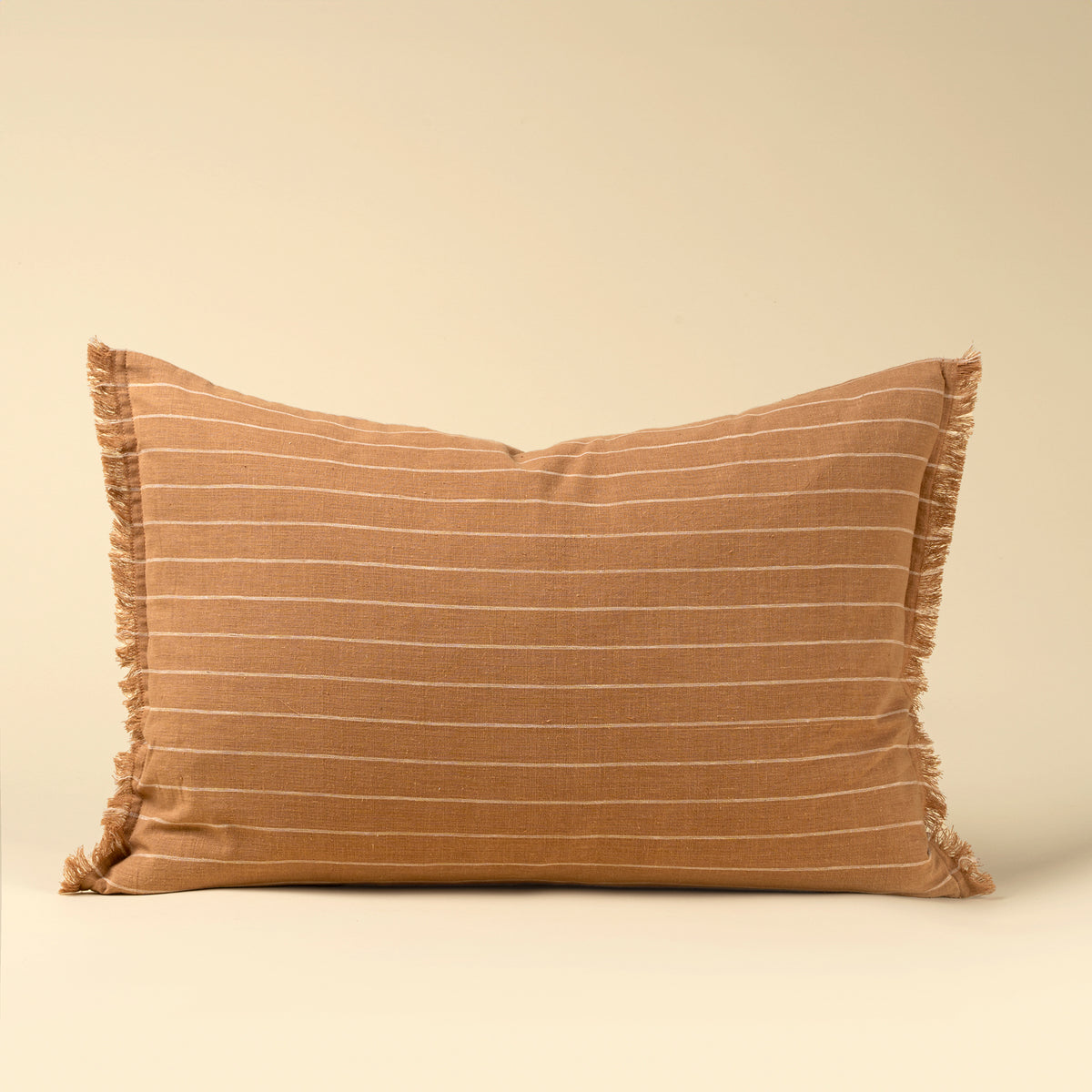 16x24 Handloom Stripe Pillow, Terracotta-thumbmail-1
