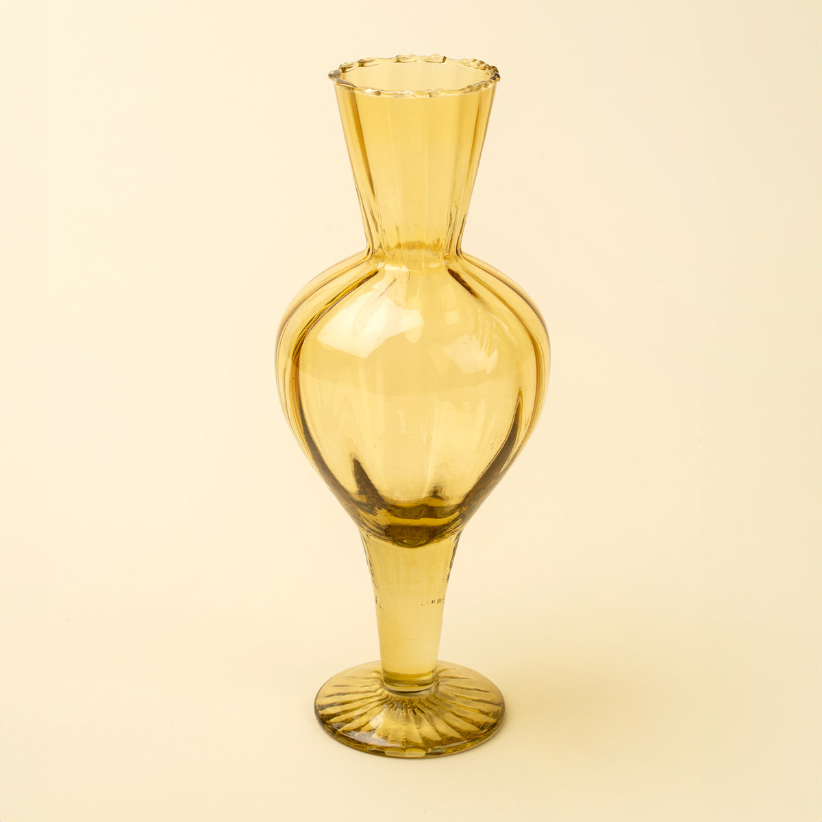 Sundae Glass Vase L, Amber-thumbmail-1