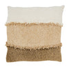 Color Band Fringe Pillow Natural