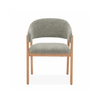 Fiol Dining Chair – Mint Green Upholstery & Natural Wood Frame