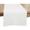 Stonewashed Stitched Edge Table Runner - Ivory