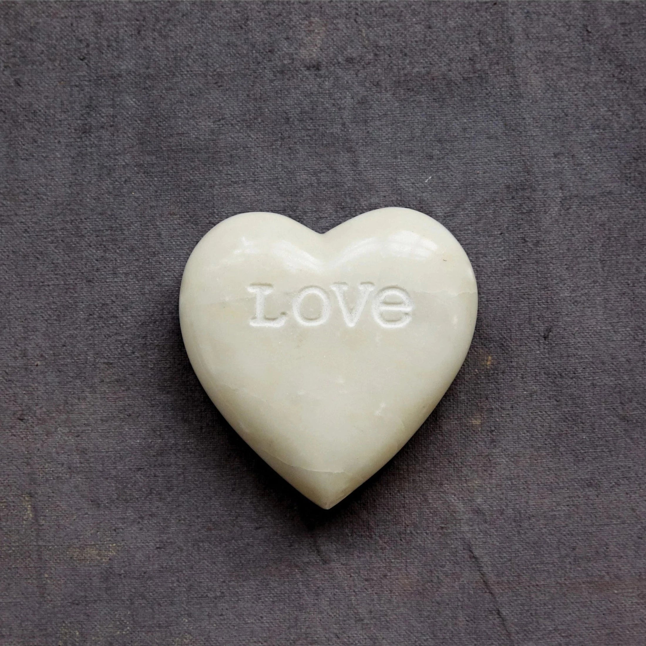 Soapstone Heart with Engraved "Love"