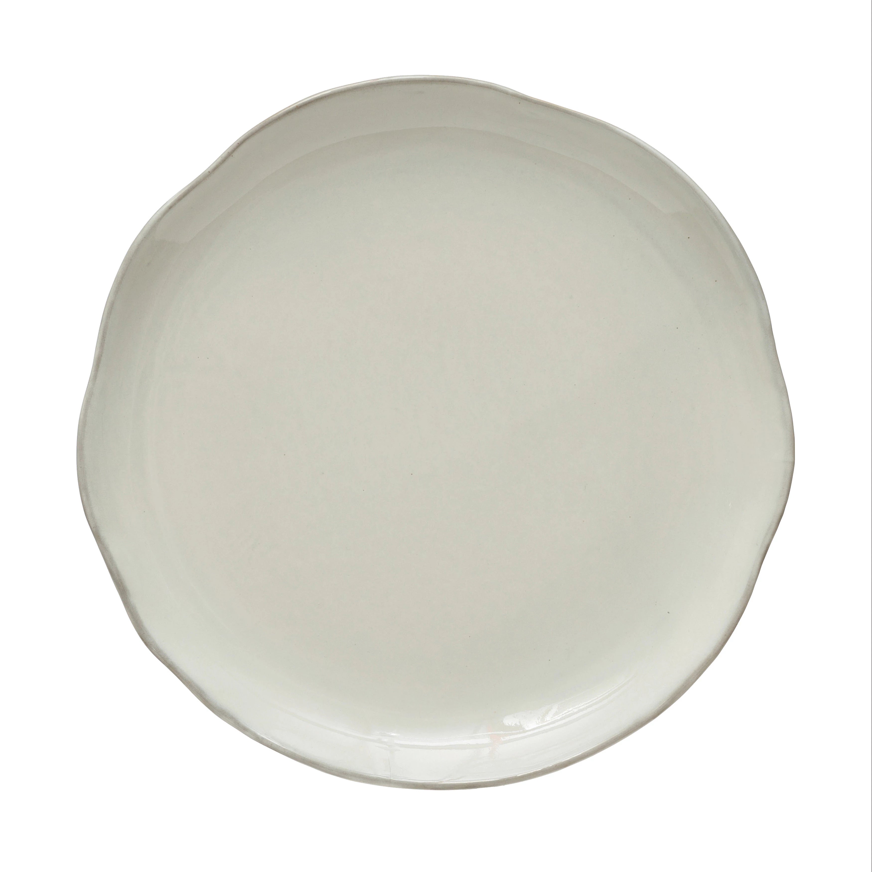 Stoneware Scalloped Plate - Reactive Glaze