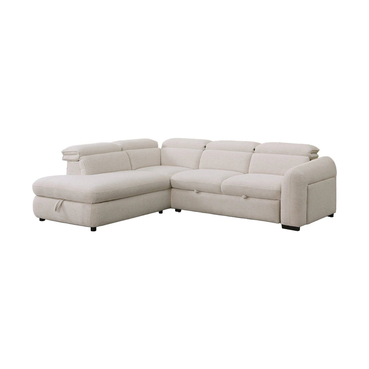 Zena Pull-Out Sleeper Sectional with Chaise