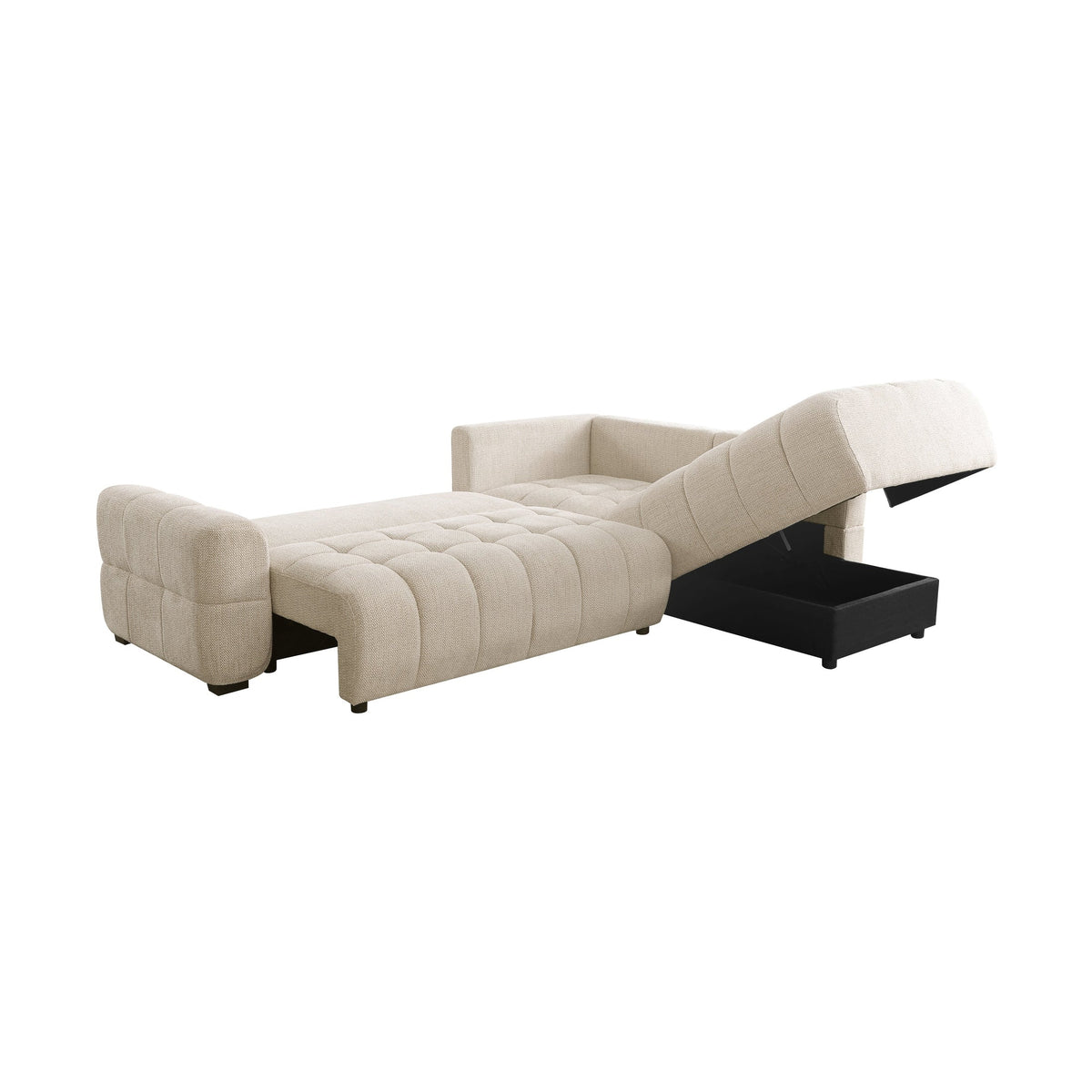 Avaa Pull-Out Sleeper Sectional with Chaise – Warm Beige-thumbmail-4