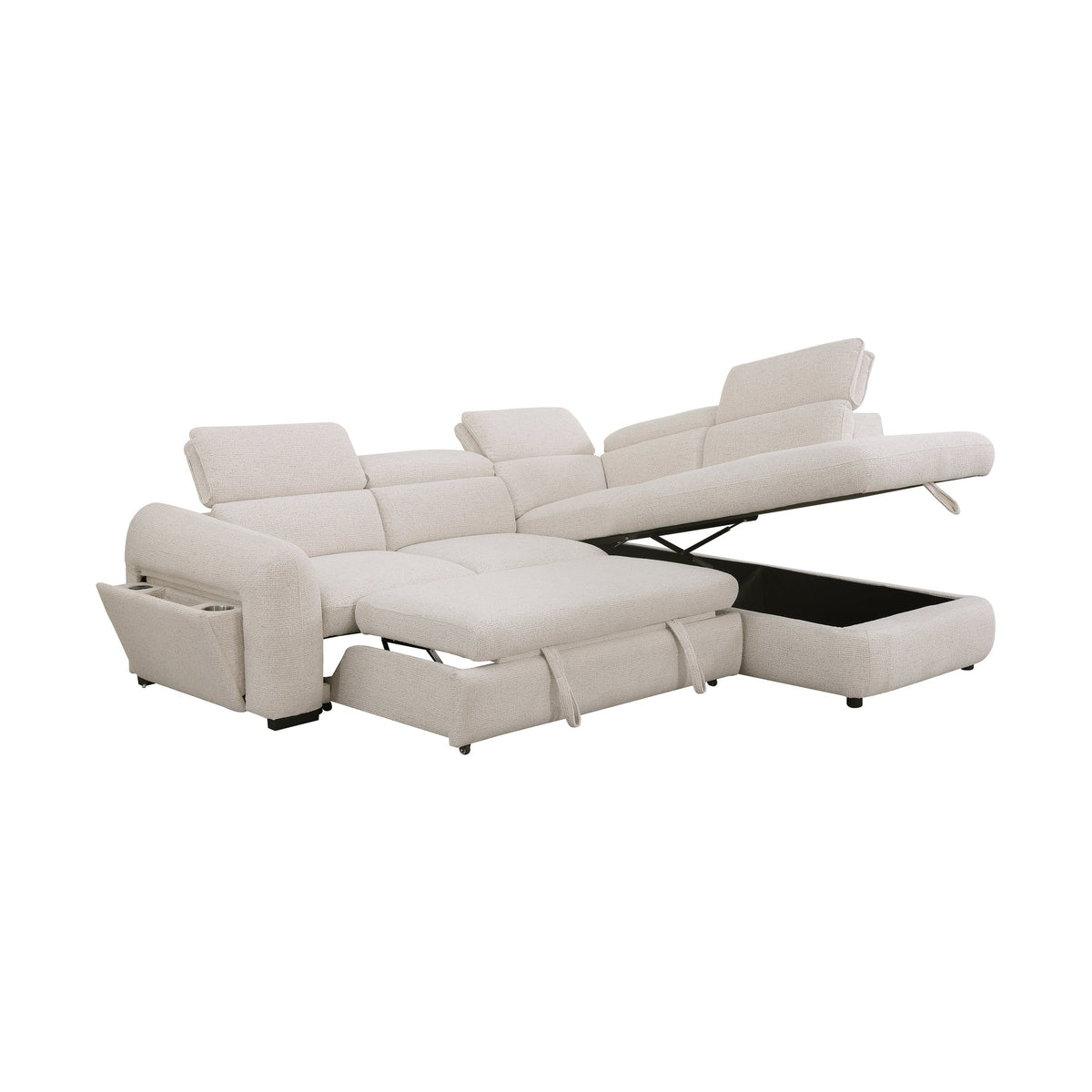 Zena Pull-Out Sleeper Sectional with Chaise-thumbmail-3