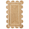 Rug Jute Scallop Edge Whit-nat