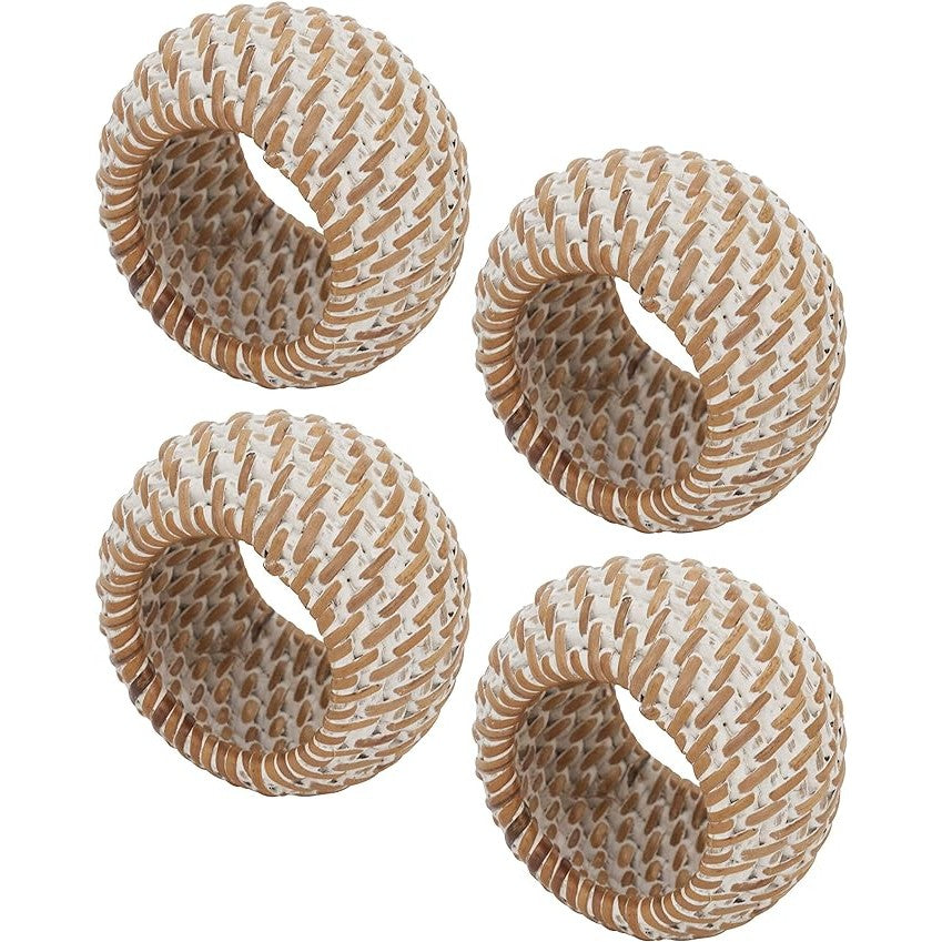 Woven Rattan Napkin Rings (Set of 4)